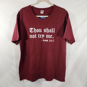 Look Face Woman's T-Shirt "Thou Shall Not Try Me" Mood 24/7 Size XXL (J-04)